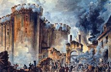 Toma de la Bastilla en 1789. Pintura de Óleo por Jean-Pierre Houël.