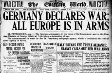 Portada de prensa el 1 de agosto de 1914