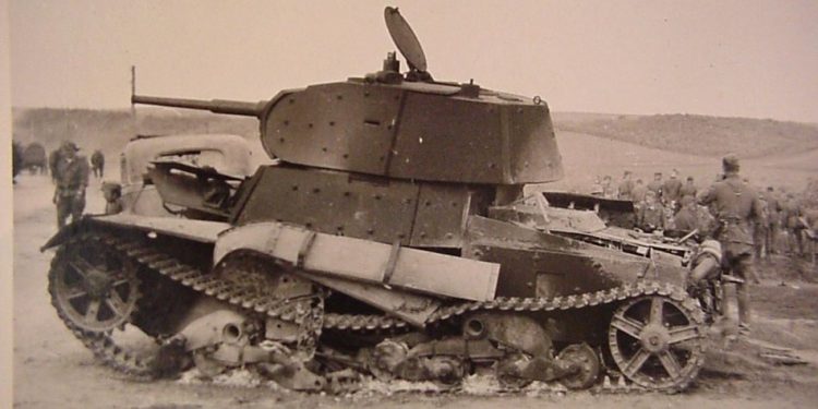 Batalla de Guadalajara, España, Tanqueta T26, 1937.
