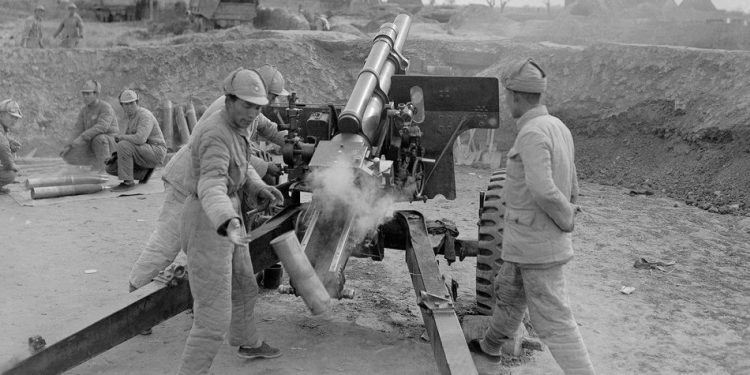 Guerra civil china, artillería.