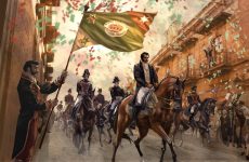 La guerra de independencia de México culminó en 1821 con la entrada triunfal del Ejército Trigarante en Ciudad de México.