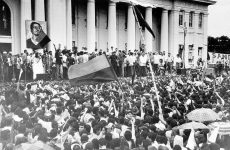 Conmemoración de la Revolución Sandinista. Sandinistas reunidos en la Plaza de la Republica de Nicaragua, celebrando aniversario del triunfo de la revolucion, julio  19 de 1990.  (Foto: La Prensa/Farid Abraham)