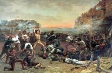 La Batalla de El Álamo se desarrolló entre febrero y marzo de 1836 como un asedio a una una guarnición establecida en la Misión de El Álamo, en San Antonio de Béjar, Texas.