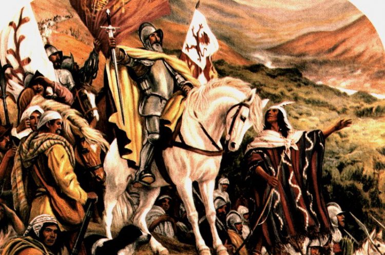 Diego de Almagro se embarcó en 1514 en calidad de colono con destino al Nuevo Mundo escapando de la justicia española. En América participó en la Conquista del Perú y fue el primer europeo en explorar Chile con una expedición de 500 españoles.