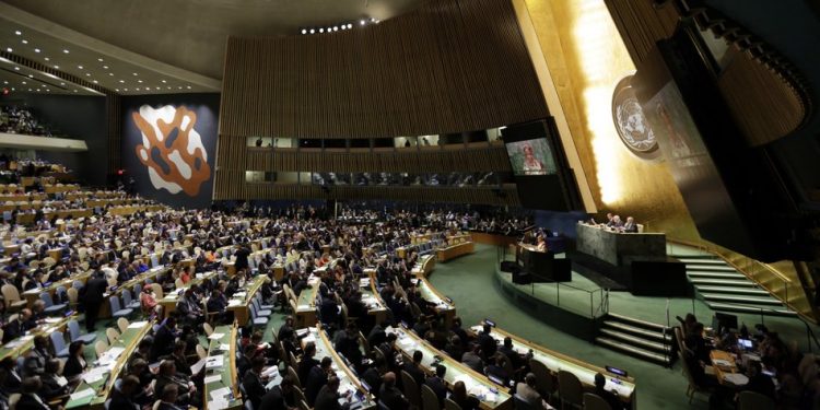 Efemérides mundiales o internacionales. Foto: Asamblea General de las Naciones Unidas #71 el 19 de septiembre de 2016.