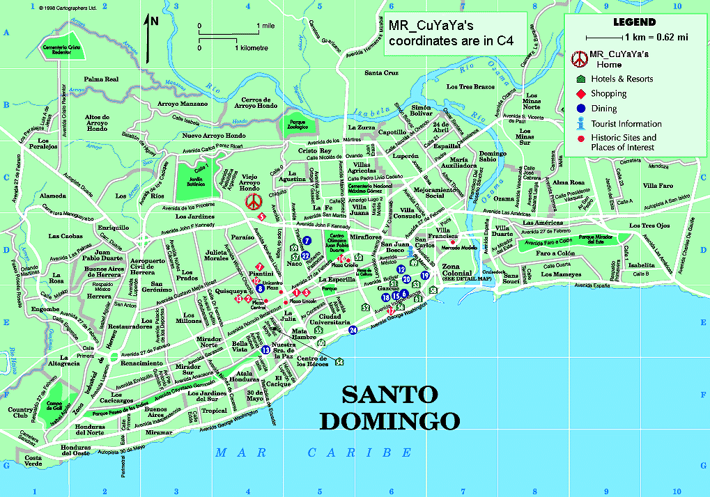 Mapa De Santo Domingo Oeste