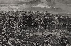 La Revolución de Tuxtepec fue un movimiento armado contra el presidente Sebastián Lerdo de Tejada que concluyó con la victoria de los rebeldes y el inicio del Porfiriato (Imagen: Batalla de Tecoac).