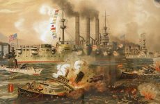 La guerra hispano-estadounidense estalla como consecuencia de la explosión del acorazado USS Maine en el puerto de La Habana. En este suceso fallecieron 256 personas y sirve a los estadounidenses como pretexto para entrar a la Guerra de independencia cubana, tras la cual se posesionan de las últimas posesiones españolas en América.