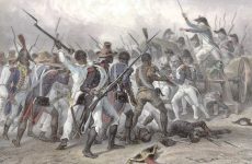 Batalla de Vertières, 18 de noviembre de 1803. Último enfrentamiento de envergadura durante la Revolución haitiana. Los esclavos liberados vencieron a las fuerzas expedicionarias de Napoleón Bonaparte.